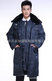 工作服 定做批發(fā)新式保安服冬裝新款防寒保安大衣加厚加長多功能棉服訂做原始圖片3