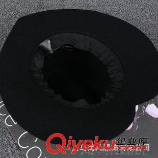 全部產品 韓國優雅時尚女士帽子桃心形羊毛呢寬沿禮帽愛心英倫復古春秋冬季原始圖片3