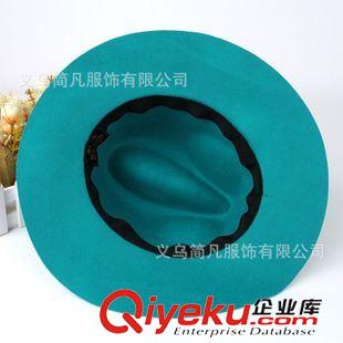 全部產品 廠家韓國新款春秋冬天女帽英倫羊毛呢禮帽爵士帽大沿男士呢子氈帽原始圖片2