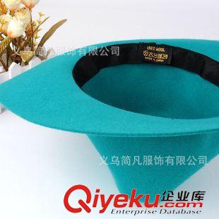 全部產品 廠家韓國新款春秋冬天女帽英倫羊毛呢禮帽爵士帽大沿男士呢子氈帽原始圖片3