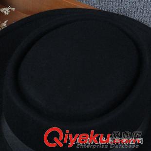 9月新款 歐美風街頭百搭帽子羊毛呢大沿禮帽女士秋冬天平頂帽英倫男士氈帽原始圖片3