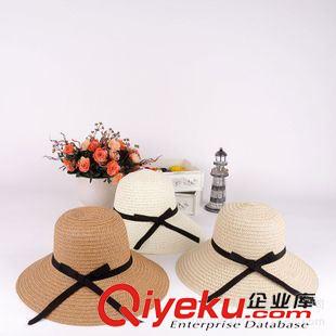 草帽 嗆口小辣椒帽子批發(fā)夏天韓版蝴蝶結(jié)大沿草帽沙灘遮陽帽女士太陽帽原始圖片2