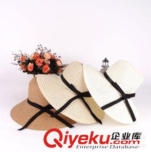 草帽 嗆口小辣椒帽子批發(fā)夏天韓版蝴蝶結(jié)大沿草帽沙灘遮陽帽女士太陽帽原始圖片3