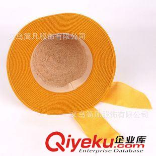 盆帽‖漁夫帽 廠家韓國新款拉菲草帽夏天蝴蝶結(jié)盆帽女士遮陽帽子折疊大沿太陽帽原始圖片2