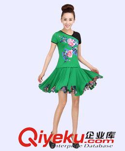 舞蹈服 供應夏季新款拼色廣場舞短袖套裝   舞蹈服裝拉丁舞服裝282