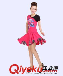舞蹈服 供應夏季新款拼色廣場舞短袖套裝   舞蹈服裝拉丁舞服裝282