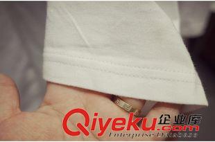 T恤 字母刺繡微蝙蝠袖棉質(zhì)寬松長袖T恤原始圖片3