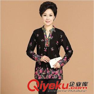 T恤 2014新款熱賣 花卉中老年女裝夏裝短袖中年唐裝大碼媽媽裝上衣