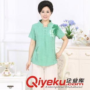 連衣裙  套裝 中年女裝夏裝短袖T恤大碼春季新品媽媽春裝套裝中老年休閑九分褲原始圖片3