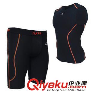 套裝 2015春夏工廠速干衣套裝健身運動壓縮衣吸濕排汗緊身服背心套裝男原始圖片3
