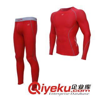 套裝 工廠批發(fā)男式緊身服套裝 吸濕排汗壓縮衣 戶外健身運動緊身服套裝原始圖片2