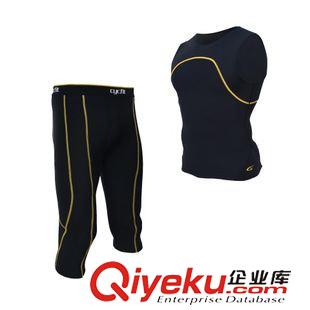 套裝 廠家供應(yīng) 男士短袖梯度壓縮運動PRO緊身衣 健身田徑運動緊身衣原始圖片2