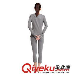 長(zhǎng)袖套裝 廠家貼牌加工女士新款瑜伽服套裝健美操服室內(nèi)戶外健身兩件套套裝原始圖片3