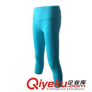 七分褲 廠家訂做批發 室內健身舞蹈休閑運動褲 彈力緊身瑜伽服七分褲女原始圖片3