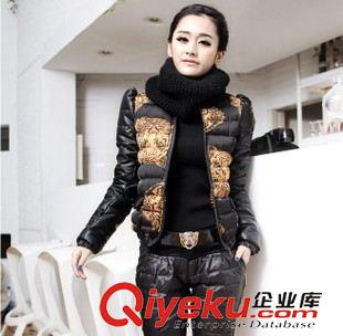 時(shí)尚秋冬棉衣 2015冬新品棉衣女短款羽絨棉服印虎頭小棉襖韓范外套送圍脖原始圖片2