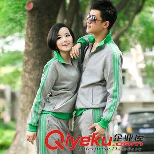 春秋套裝 2015春季新款運(yùn)動(dòng)服 純棉男女長(zhǎng)袖情侶裝 休閑情侶外套原始圖片2
