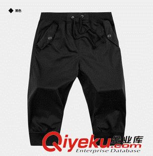 長/短褲 2014夏季新款七分褲 男中腰系繩棉男士運動休閑七分褲廠家批發(fā)原始圖片3