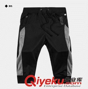 長/短褲 2014夏季新款zp男式休閑褲中腰系繩純色運(yùn)動(dòng)休閑時(shí)尚七分褲批發(fā)