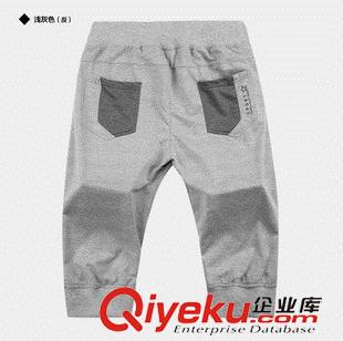 長/短褲 2014夏季新款男式中腰系繩  透氣  男士運(yùn)動(dòng)休閑時(shí)尚拼色七分褲原始圖片3
