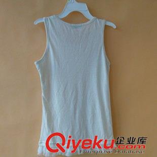 童t恤 外貿(mào)夏季女童背心兒童純棉無(wú)袖T袖2015新款大童打底衫吊帶純色潮原始圖片2