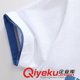 T恤 2015新款時(shí)尚春夏款夏季新款短袖男裝圓領(lǐng)T恤短男雙層領(lǐng)