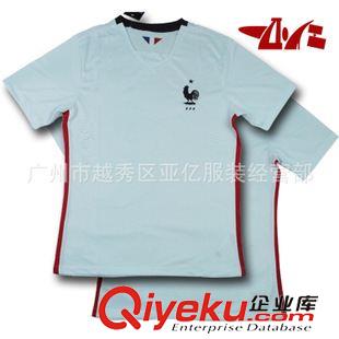 泰版上衣足球服 廠家直銷(xiāo) 法國(guó)主場(chǎng)足球服 {zx1}款足球衣 2015-16夏秋季 泰版上衣