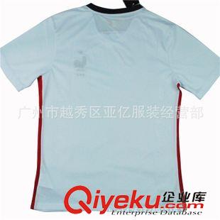 泰版上衣足球服 廠家直銷(xiāo) 法國(guó)主場(chǎng)足球服 {zx1}款足球衣 2015-16夏秋季 泰版上衣