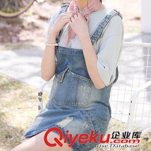 2015年6月上新 2015新款廠價直銷批發(fā) 韓版牛仔背帶裙女寬松顯瘦甜美女裝連衣裙原始圖片2