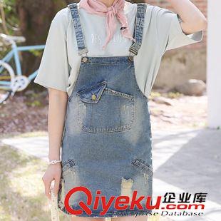 2015年6月上新 2015新款廠價直銷批發(fā) 韓版牛仔背帶裙女寬松顯瘦甜美女裝連衣裙原始圖片3