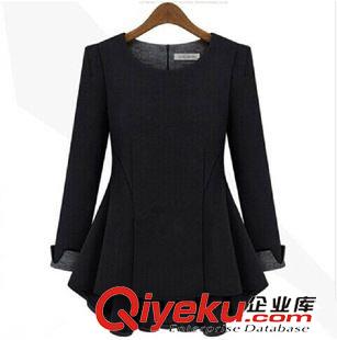大碼衫 速賣通新款大碼女裝秋裝長袖大碼t恤 胖mm寬松顯瘦加大加肥打底衫原始圖片3