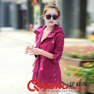 毛呢 衛(wèi)衣 毛衣外套 風(fēng)衣 秋裝新品中長款修身小清新時尚韓版薄款外套風(fēng)衣女 中長款原始圖片3
