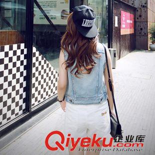 牛仔裙 馬夾 牛仔大碼衫 秋季新款韓國牛仔馬甲背心女款小馬夾短外套 女外套