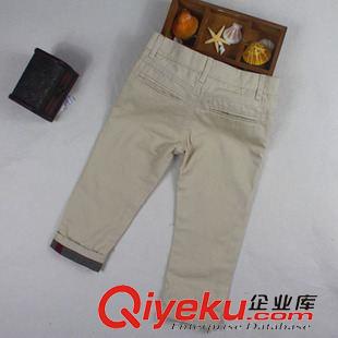 女童區 B家男童寶蘭州卡其色純棉休閑九分褲批發 外貿童褲 英倫風 秋季新原始圖片2