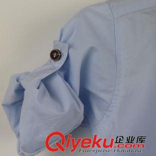 秋冬長襯衫 爆款外貿(mào)原單男童長袖襯 純棉翻領(lǐng)兒童襯衣 小童百搭白 天藍(lán)襯衫原始圖片3