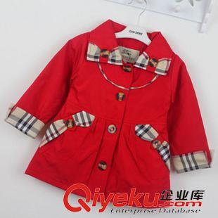 秋冬季風衣 2015B家秋冬季新款女童風衣外套 兒童休閑連帽可愛女童風衣 童裝