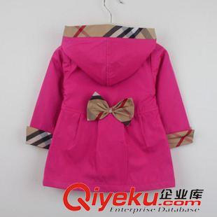 秋冬季風衣 2015B家秋冬季新款女童風衣外套 兒童休閑連帽可愛女童風衣 童裝原始圖片2