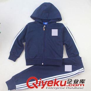 秋冬季套裝 2015秋季新款兒童套裝 韓版運動套裝 帶帽拉鏈男女運動套裝原始圖片3