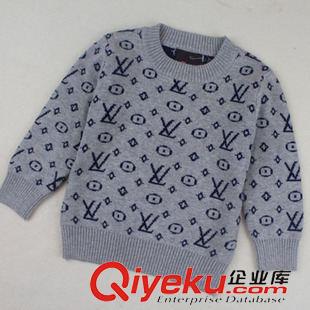 秋冬男女毛衣 外貿童裝童毛衣批發 春秋冬款男女童圓領套頭毛衣提花兒童毛衣廠原始圖片3