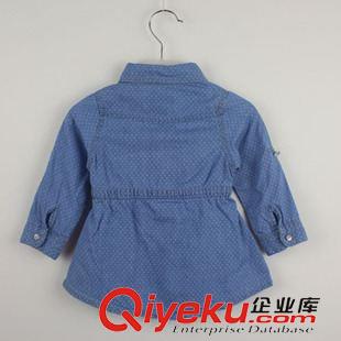 夏季女童裙子 Z家外貿(mào)原單兒童牛仔連衣裙水洗柔軟女童長(zhǎng)款上衣 圓點(diǎn)牛仔長(zhǎng)襯衫原始圖片2