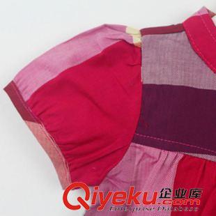 夏季女童裙子 外貿夏季B家童裝 新款女童裙 兒童韓版格子連衣裙子 復古風連衣裙原始圖片2