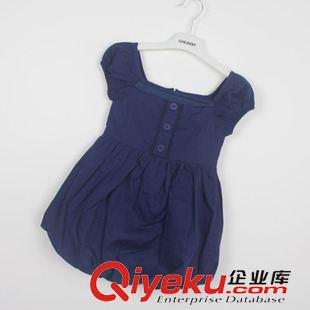 夏季女童裙子 2015廠家直銷 兒童公主連衣裙 純棉翻領氣質可愛外貿(mào)中童短袖裙子
