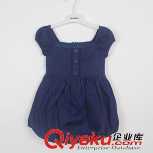 夏季女童裙子 熱賣夏季 外貿女童連衣裙 POLO純棉寶蘭色公主裙 燈籠背心裙打折原始圖片3