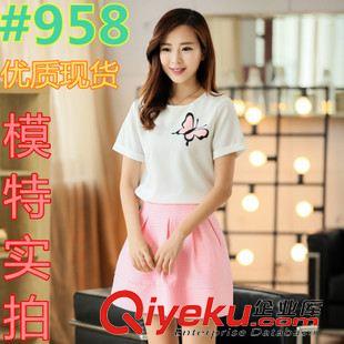 連衣裙 實拍夏季新款裙套裝甜美小清新套裙夏女裝兩件套短袖少女連衣裙原始圖片2