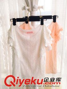 蕾絲雪紡衫 實拍 2015新款女夏裝短袖蕾絲上衣飛飛袖百搭修身氣質(zhì)仙原始圖片3