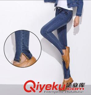 8月12號(hào)新款 2015秋季新款中腰水洗牛仔長(zhǎng)褲彈力修身小腳褲女士鉛筆褲牛仔長(zhǎng)褲原始圖片2