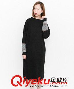 9.20~秋季新品 15秋季新款kbf 民族風羊毛質(zhì)感寬松針織毛衣連衣裙 女原始圖片2