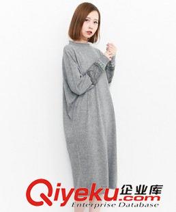 9.20~秋季新品 15秋季新款kbf 民族風羊毛質(zhì)感寬松針織毛衣連衣裙 女原始圖片3