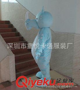 牛吉祥物---Cattle 【2013犀牛卡通服裝】出口材質(zhì)動(dòng)物犀?？ㄍㄈ伺?人穿著可看見外原始圖片2