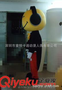 牛吉祥物---Cattle 耳機人卡通人偶 音樂之聲卡通服裝 音樂達(dá)人秀人偶 2014音樂jx原始圖片2