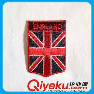 布貼章 黑白紅米字英國England徽章標志刺繡布貼有膠羽絨衣服補丁貼